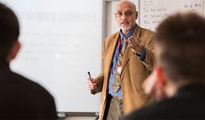Teacher giving lecture