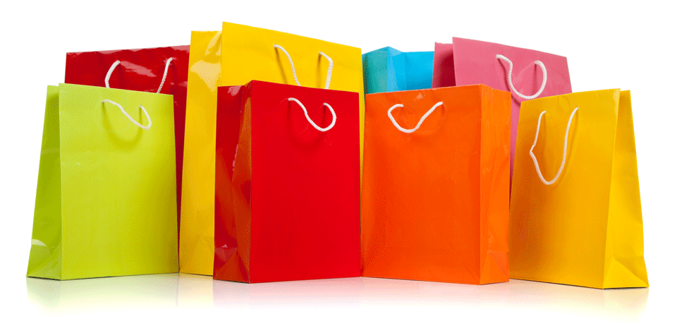 Image showing several brightly coloured shopping bags.